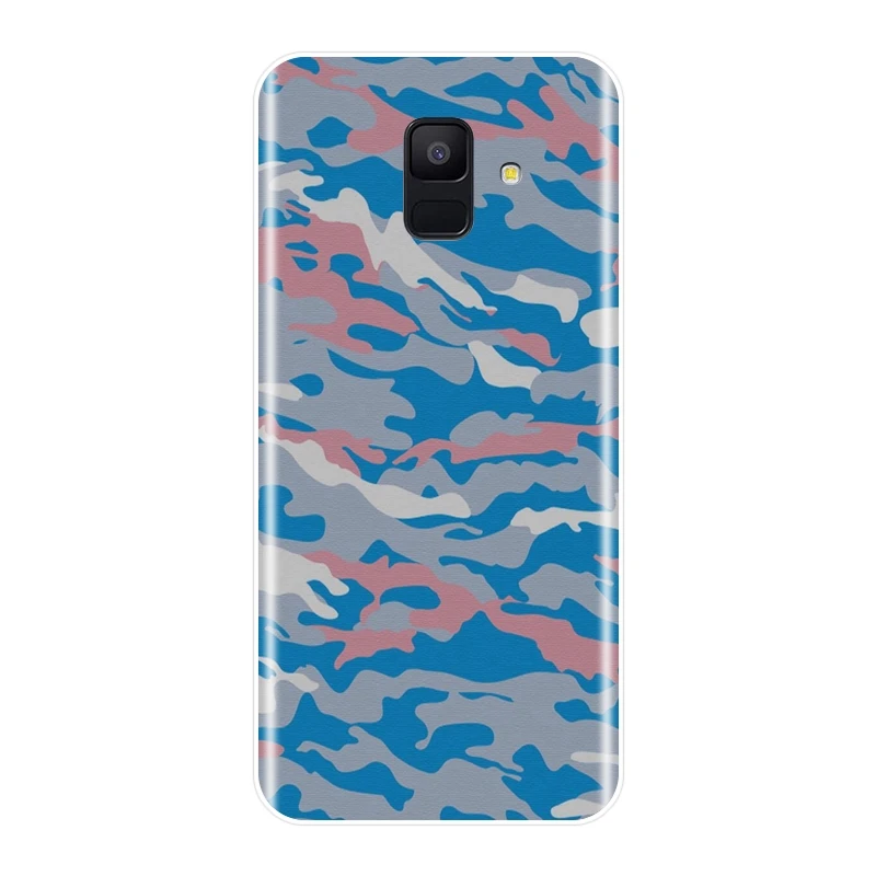 Камуфляжная Военная задняя крышка для samsung Galaxy A6 A8 Plus A5 A7 мягкий чехол для телефона силиконовый для samsung A3 A5 A7