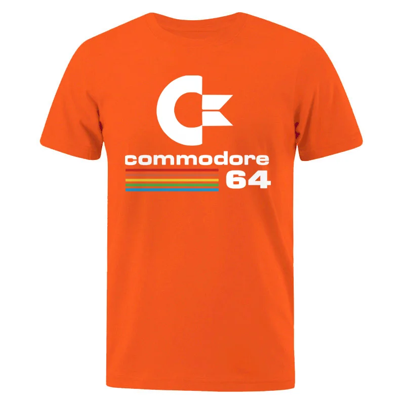 Мужские футболки Лето Commodore 64 Футболка с принтом C64 SID Amiga Ретро крутой дизайн футболка с коротким рукавом Топ Футболка Мужская s одежда