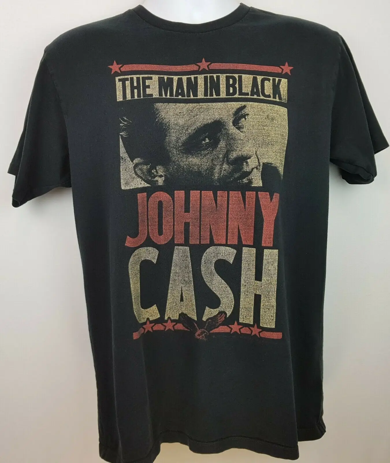 Мужская футболка с графическим принтом johny Cash Man In Black Band из 100% хлопка большим