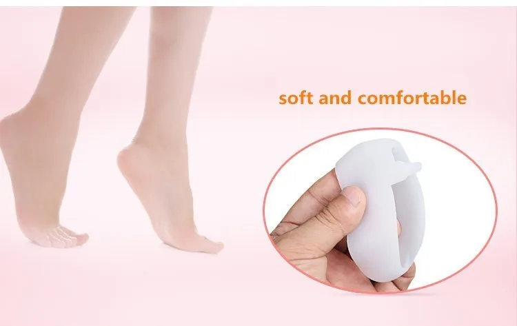 Мягкий СЭБС с накатанной головкой корректор для косточки на ноге Non-slip отдельная Toe Передняя панель амортизация медленно прижим для ног Накладка для защиты кости T0675CMK