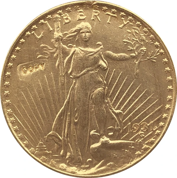 1931 $20 ST Gaudens МОНЕТА КОПИЯ БЕСПЛАТНАЯ ДОСТАВКА|copy function|copy dvrcoin selector |