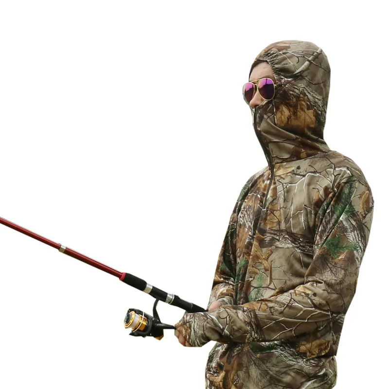 Летняя тонкая быстросохнущая Bionic камуфляжная футболка с длинным рукавом мужские