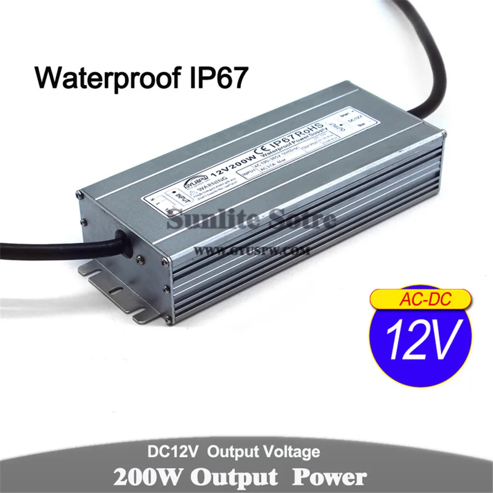 Водонепроницаемый источник питания DC 12 V 24 V 24 W 60 W 72 W 100 W 120 W 150 W 200 W 250 W 300 W трансформаторы 220 V AC к DC12V DC24V наружный SMPS