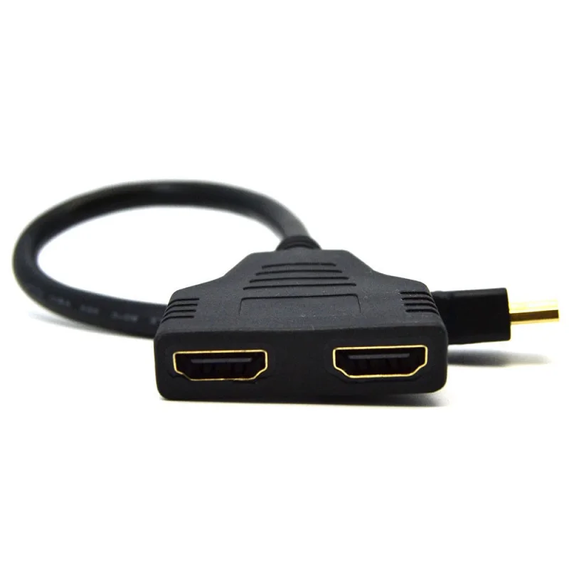 HDMI совместимый 1 штекер Двойной 2 гнездо Y сплиттер кабель адаптер Светодиодный LCD