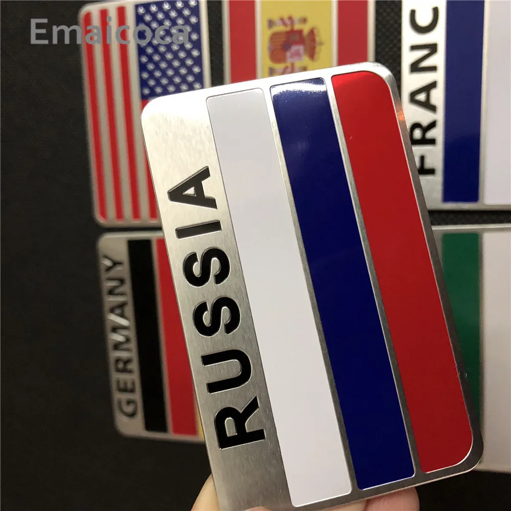 Emaicoca автомобильный Стайлинг 3D алюминиевый Национальный чехол с флагом для Renault