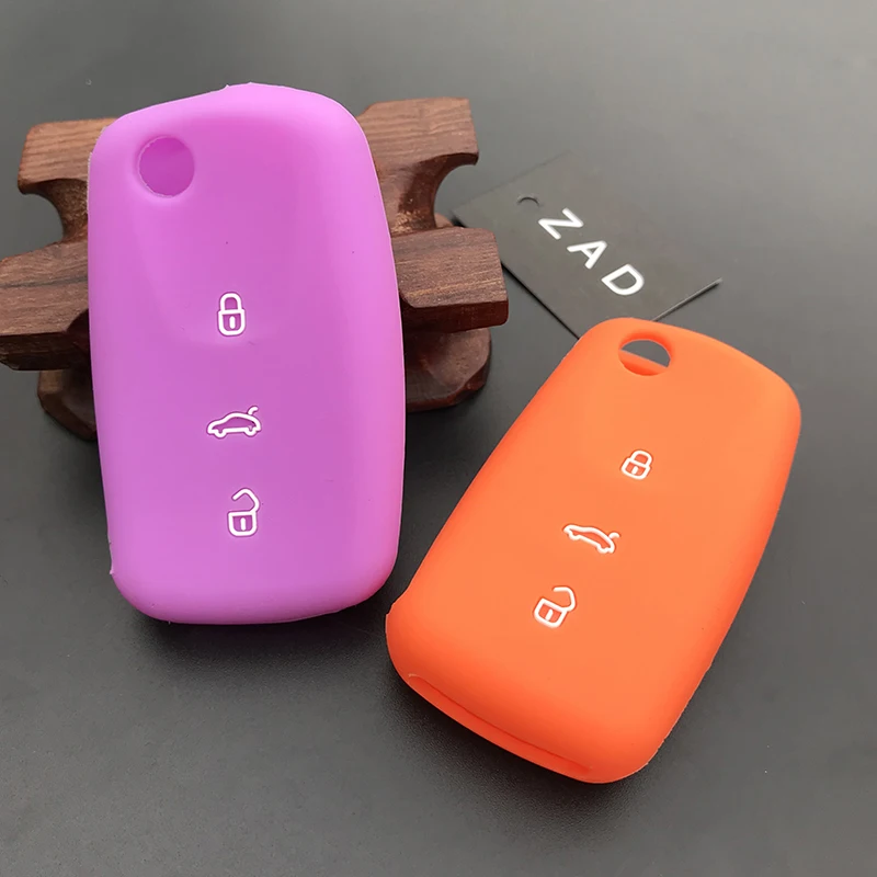 3 кнопочный силиконовый резиновый держатель для автомобильных ключей ZAD чехол