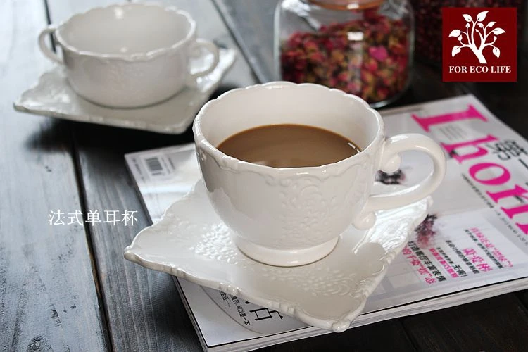 Фирменные высококачественные западные чашки + блюдце набор с двумя ушками и