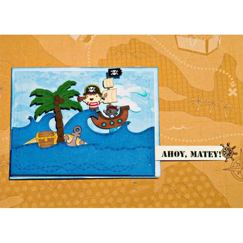 Волнистый трафарет с линией багажника смешанный узор металлические Вырубные