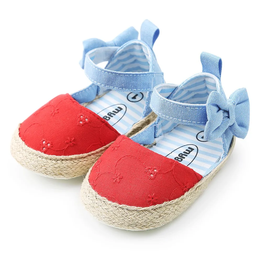 Canvas Baby Shoes Princess Girls Sneakers Shoes first walkers bow Bebe Ballet soft soled first Walkers - Цвет: R