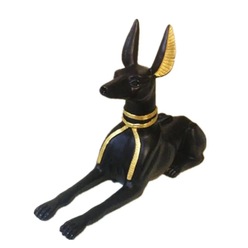 Статуэтки из смолы Anubis God египетская собака Бог миниатюры статуя для винтажного домашнего декора креативные ремесла подарки R1304