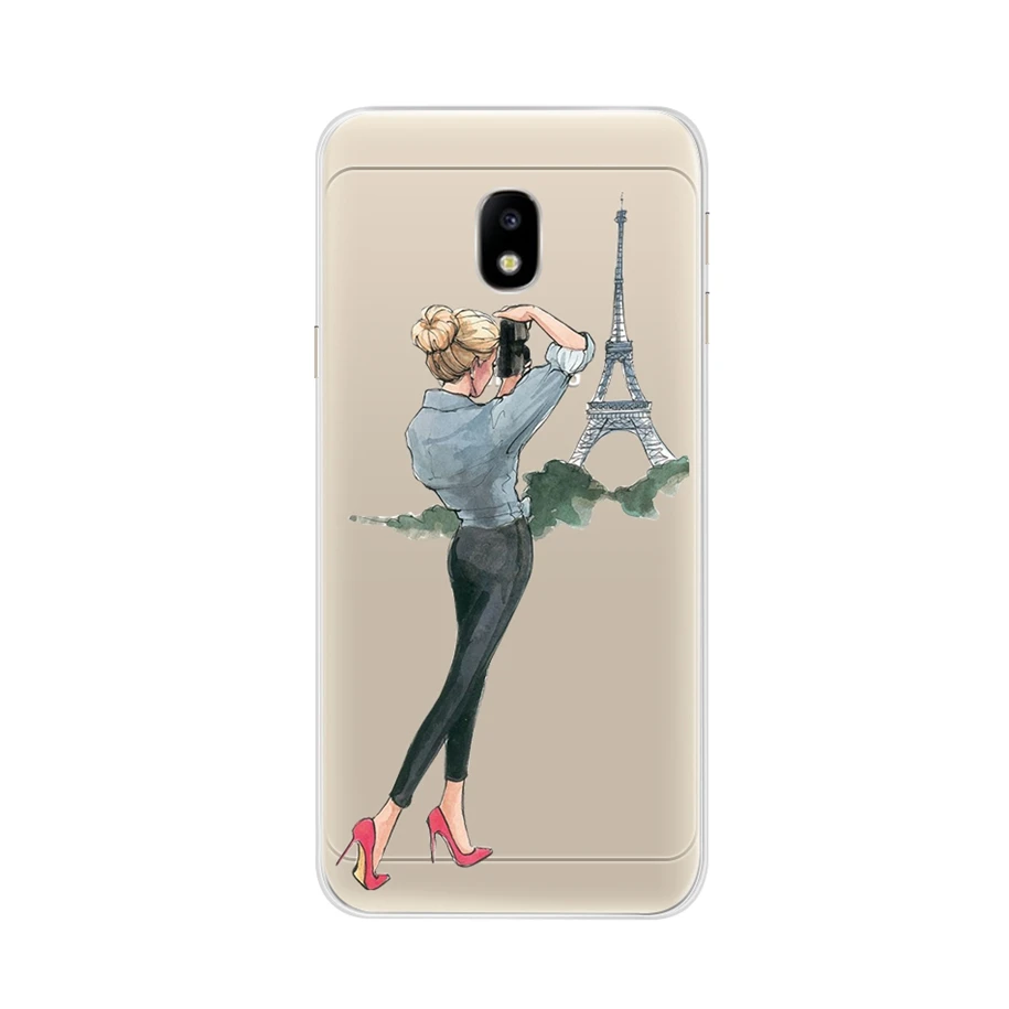 Флуоресцентный зеленый Для samsung Galaxy J3, J5, J7 года Чехол Мягкий силиконовый чехол для samsung J3 J5 J7 Pro J330 J530f J730f задняя крышка бампер - Цвет: Флуоресцентный зеленый