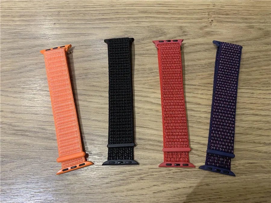 Классический лямка из нейлоновой ткани для наручных часов Apple Watch Series 4/3/2/1 влагостойкий ремешок для часов 40-44 мм ремень для наручных часов iWatch 38 42 мм Длина браслета