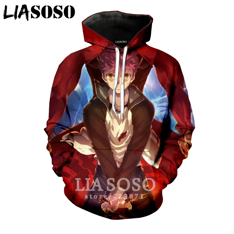 23 LIASOSO зимняя новая модная Толстовка для мужчин и женщин с 3D принтом аниме Fate Stay Night толстовка унисекс с длинным рукавом Повседневный пуловер A107-36 - Цвет: 23