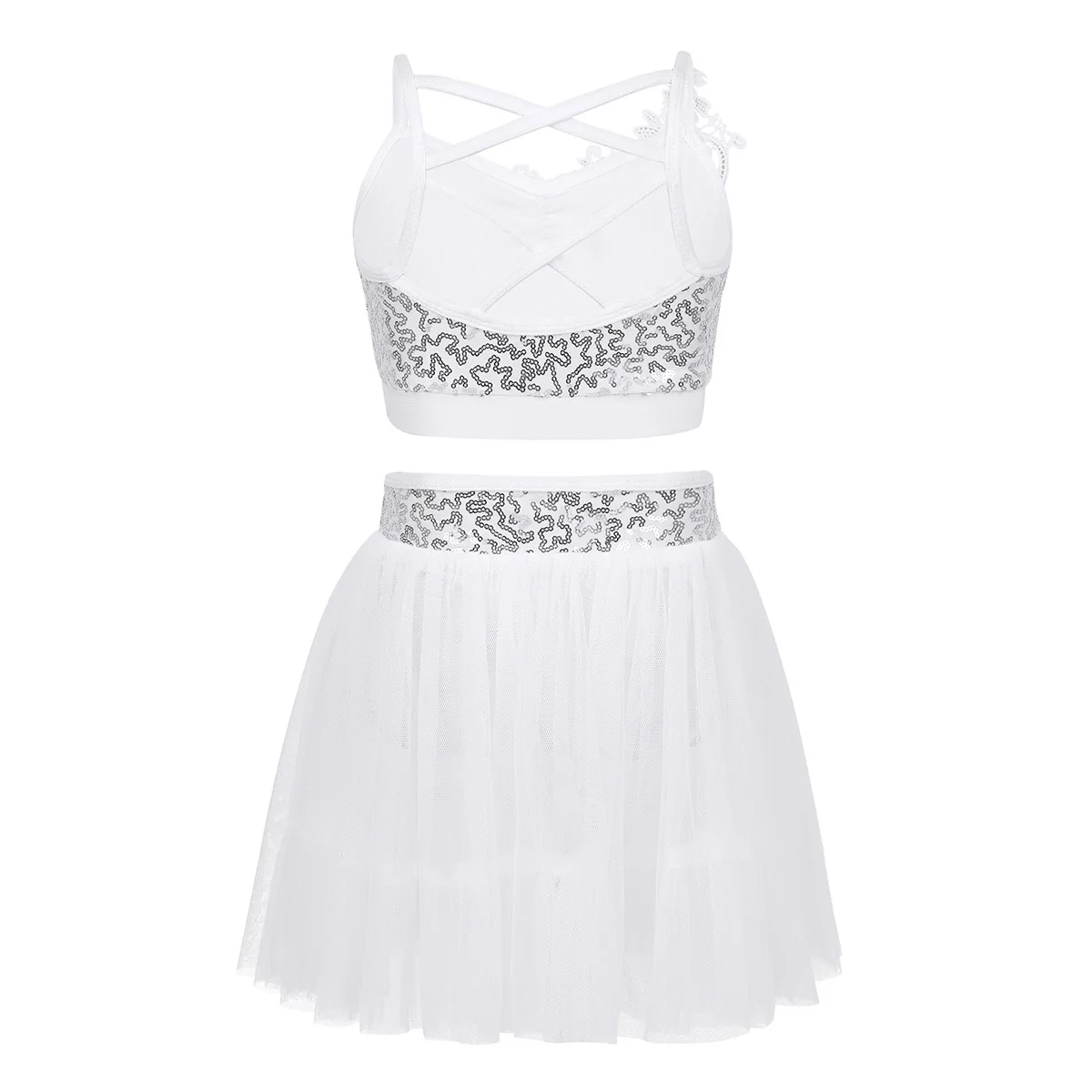 ChicTry/Детские костюмы для лирических танцев топы с блестками гимнастический