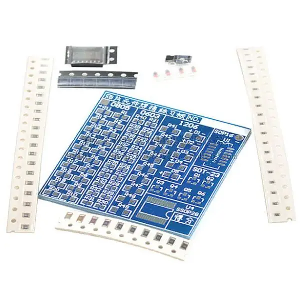 SMT SMD компонентов сварки практика доска пайки DIY Kit resitor диод транзистор начала