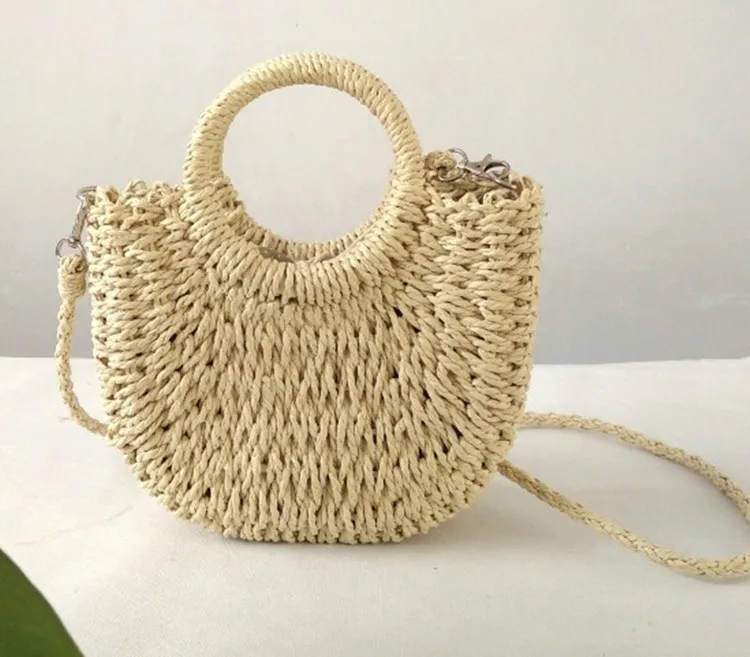 Rdywbu Женская круглая соломенная сумка простые дешевые с Кулиской Пляжная морские