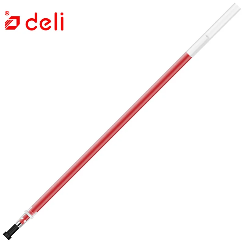 Deli 20pcs нейтральная ручка заправляемая ручка для студентов канцелярские товары 0,5 мм синий черный красный чернила гелевая ручка повторная заливка Замена для письменная ручка школьные принадлежности