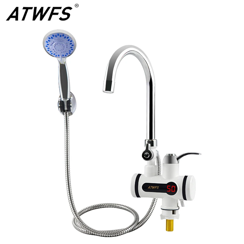 

Безрезервуарный водонагреватель ATWFS, смеситель для душа, мгновенный нагреватель воды, электрический водонагреватель, мгновенный нагрев го...