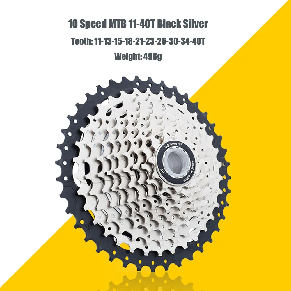 11-40T Black Silver Велосипед MTB Freewheel 10 скоростей 11-32 T/36 T/40 T/42 T/46 T/50 T SRAM дорожный велосипед кассета маховик 10 V cog cdg VG Sports - Цвет: 11-40T Black Silver