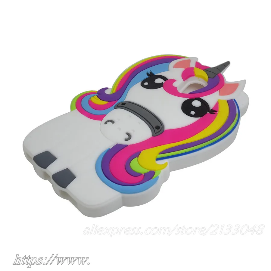 Fashion 3D Cartoon Unicorn Silicone case For Meizu M3E MX6 Cute Horse Rubber cover meizu pro 6 plus M2 M3 M5 NOTE |