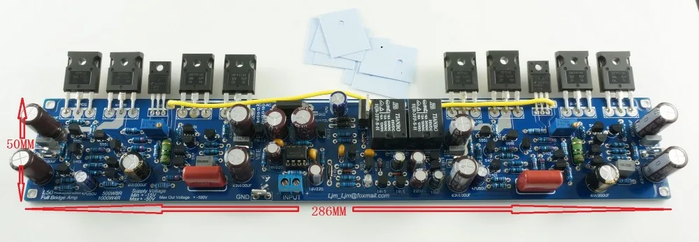 L50 500 Вт моно 8 Ом полный мост IRFP140N IRFP9140N усилитель мощности аудио Плата|amplifier board|audio