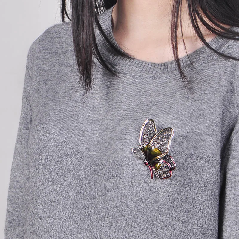 

Blucome Vintage Butterfly Brooch Colorful Enamel Insect Brooches Jewelry For Women Girls Clothes Pocket Hat Pins Jewelry Gifts