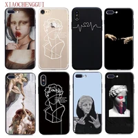 for iphone 13 12 11 pro max case mona lisa art david lines soft silicone phone case cover for iphone 6s 6 7 8 plus xr xsmax case