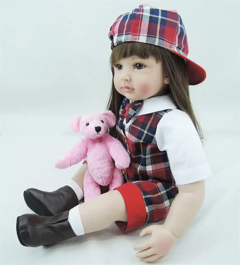 Детская Мягкая виниловая кукла 22 дюйма Реборн детские куклы для девочек подарок