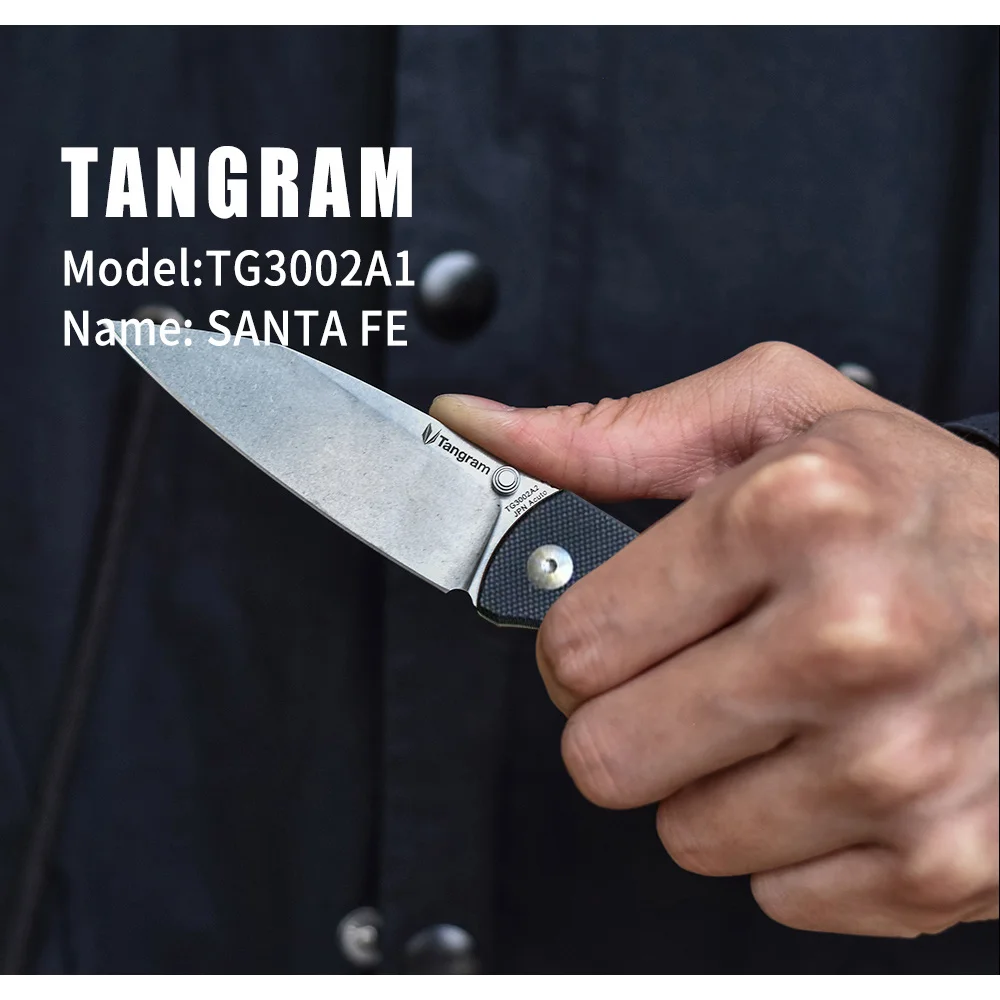 TANGRAM складной нож для выживания карманный нож Тактический японский Acuto440C каждый день переноска EDC материал ручки G10 AZO Santa Fe TG3002