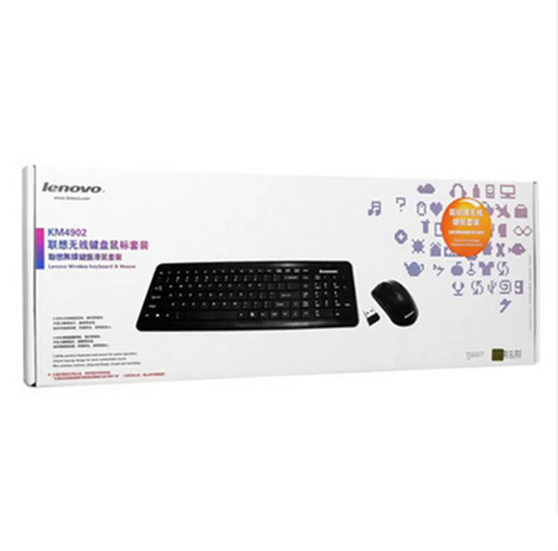 Бесплатная доставка Lenovo оригинальный беспроводной клавиатуры и мыши km4902 ультра