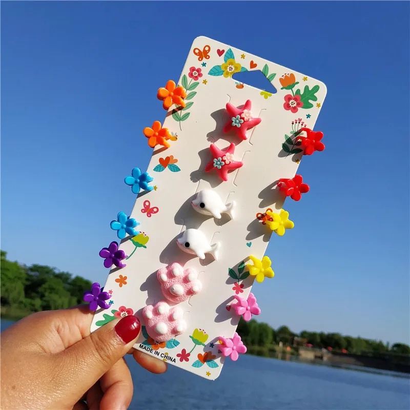 9 пар нейлоновая эластичная резинка для волос и заколки резиновая шляпа с