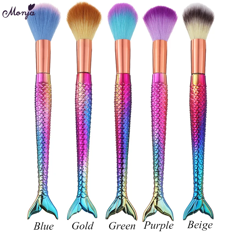 Ручка русалки Monja для дизайна ногтей 5 стилей мягкая щетка удаления пыли