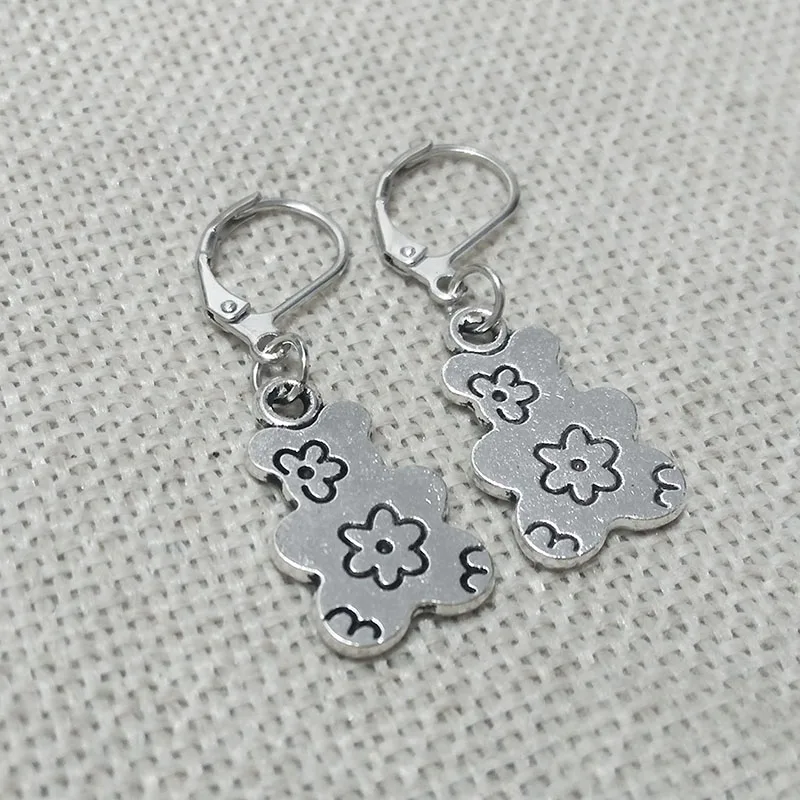 Женские Висячие серьги в стиле стимпанк подвески виде цветов медведя филигрань