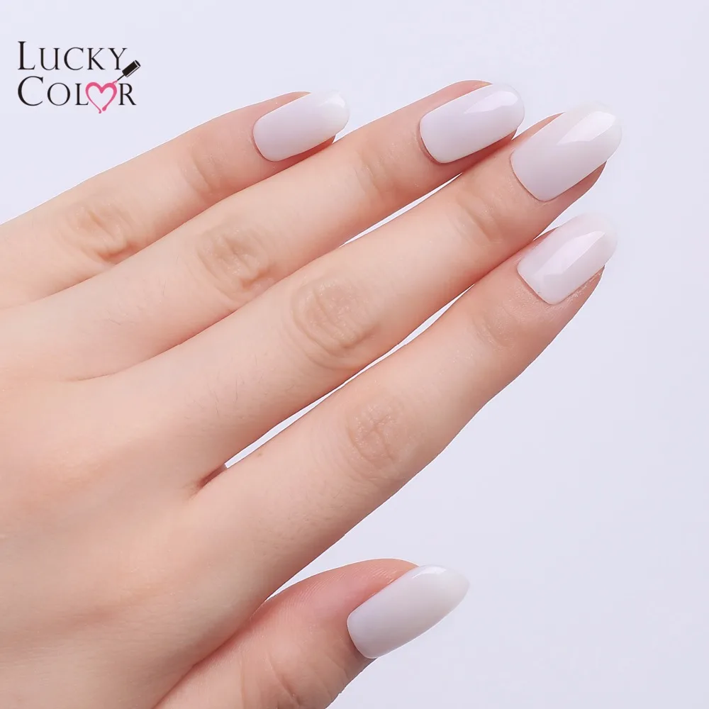 Lucky color полупрозрачный молочный белый УФ-Гель-лак высокое качество светодиодный лак для ногтей для гель-лака длительного действия 10 мл