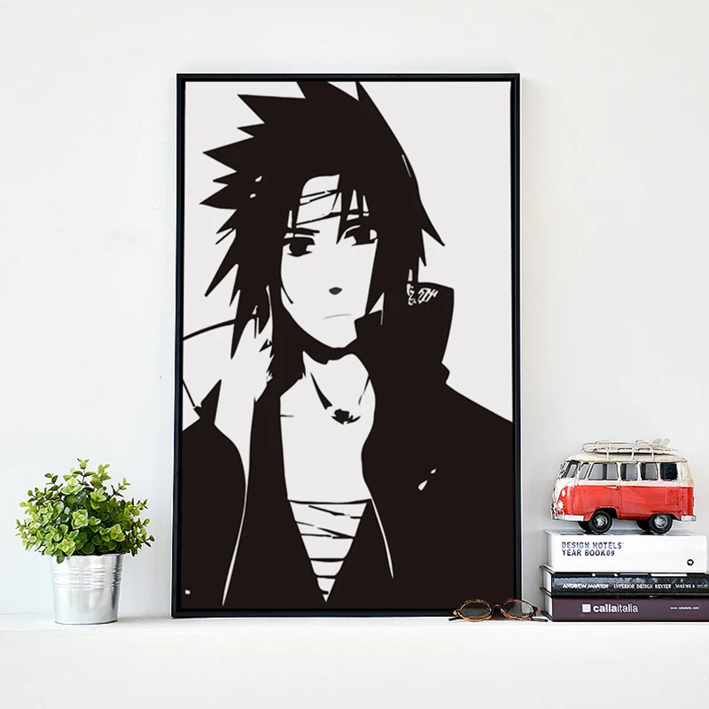 Аниме Наруто Uzumaki Naruto Uchiha Sasuke живопись на холсте мультфильмы Художественная