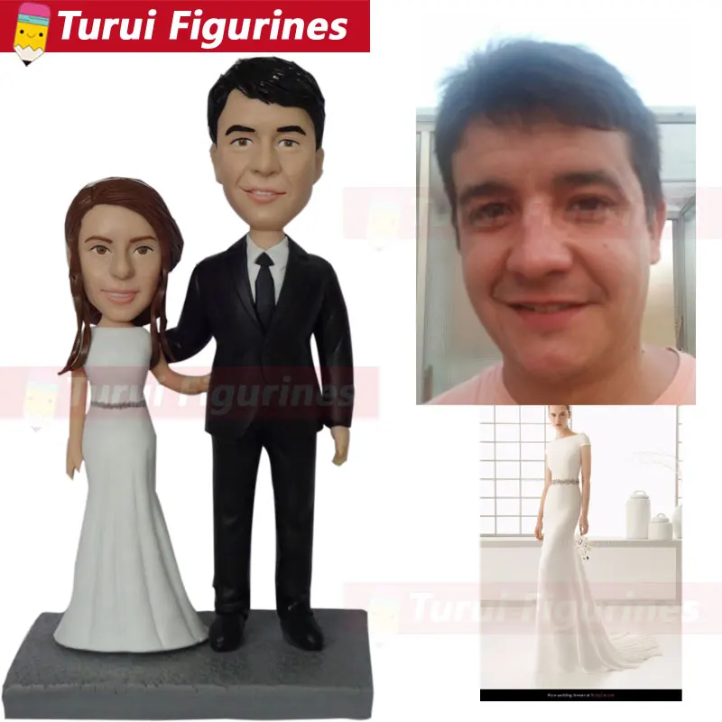 Статуэтка из фотографий спортивные фигурки два человека с собакой пара