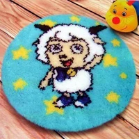 Животные защелка крюк комплект коврика подушка коврик DIY ремесло цветок вышивка крестиком рукоделие вязание крючком ковер вышивка - Цвет: Армейский зеленый