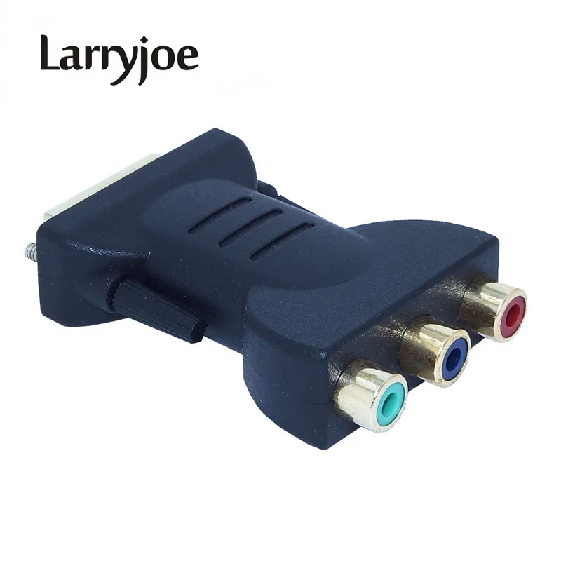 Larryjoe Новый DVI 24 + 5 штекер 3 RCA гнездо компонентный дисплей адаптер ПК HDTV разъемы