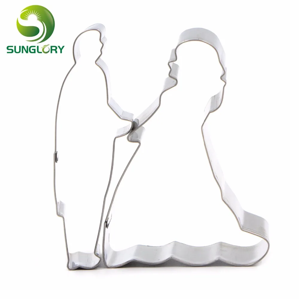 2 шт. Свадебные украшения человек леди Сахар ремесло из нержавеющей стали печенье