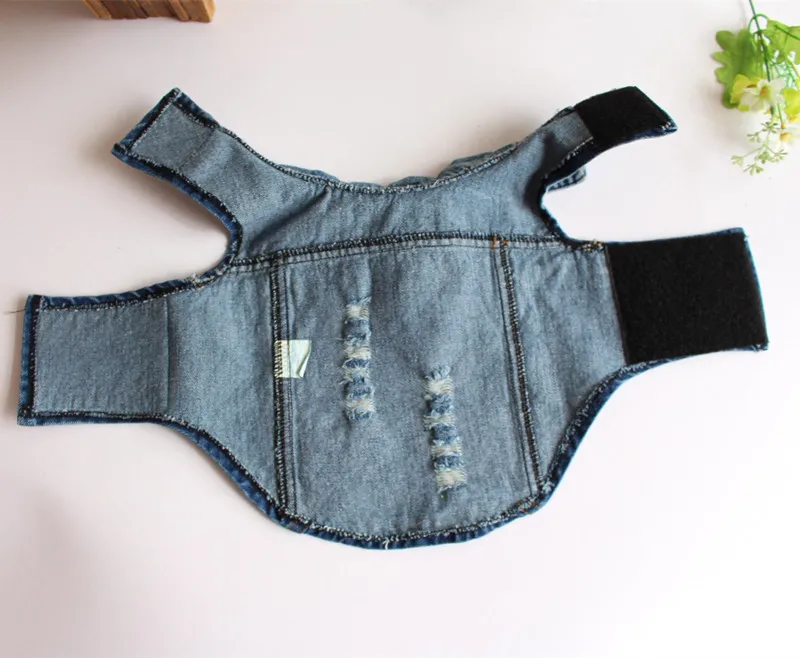 2018 новый дизайн джинсы жилет для собаки Летний стиль одежда щенка кота джинсовая