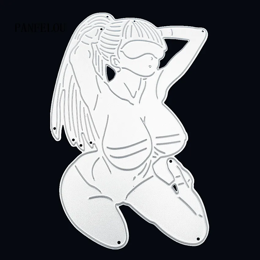 PANFELOU Beach girl Скрапбукинг DIY Хэллоуин тиснение форма в виде карты бумаги штамповки