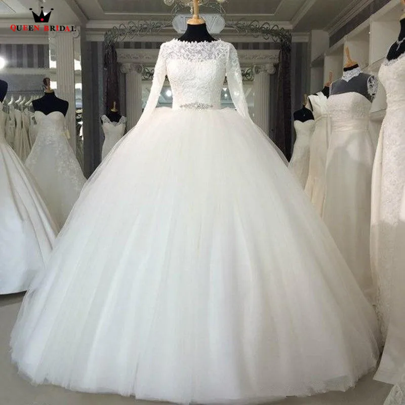 Бальное платье с длинным рукавом Хрустальный Пояс Кружева Тюль Элегантные