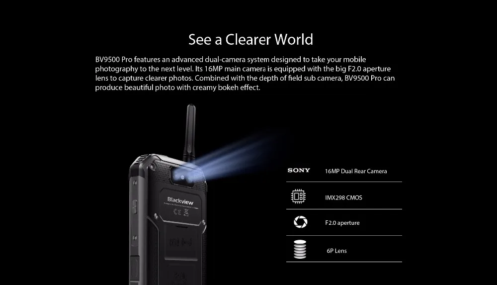 Blackview BV9500 Pro смартфон с 5 7 дюймовым дисплеем восьмиядерным процессором MT6763T ОЗУ 6