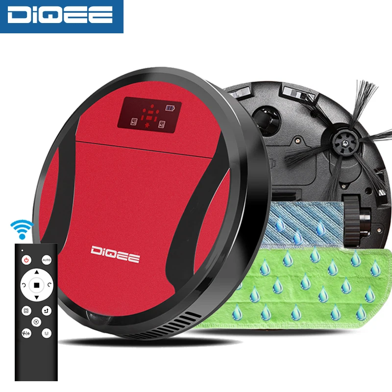 DIQEE 6 см Fuselage irobot roomba 1200 Pa всасывающий робот пылесос большой резервуар для воды