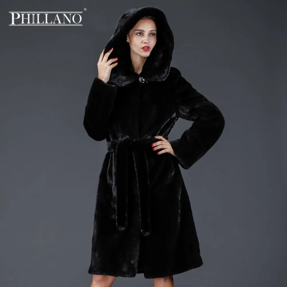PHILLANO 2016 Шубы Из Натурального Меха Норки Скандинавия Дания Мех Зимнее Пальто С