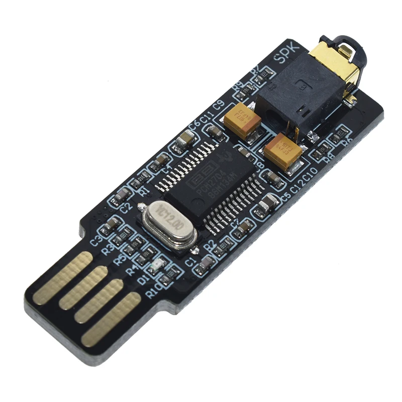 Плата WAVGAT Mini PCM2704 USB Аудио Звуковая карта DAC декодер Бесплатный привод для ПК и
