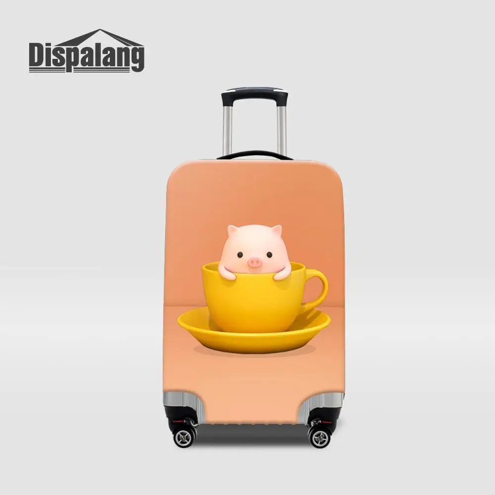 Защитный чехол для багажа с рисунком лисы из мультфильма для детей, плотный эластичный чехол из спандекса для костюма, Женский пылезащитный чехол - Цвет: Luggage Cover17