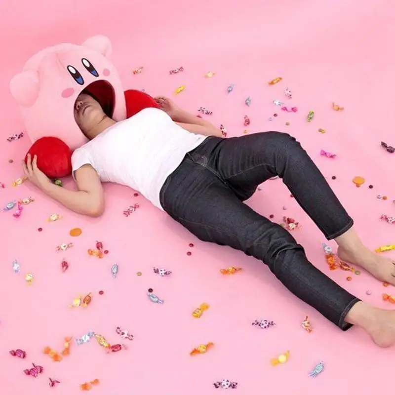 Супер Kawaii игры Кирби Сиеста Toe Box плюшевые мягкие сна подушки детские косплэй