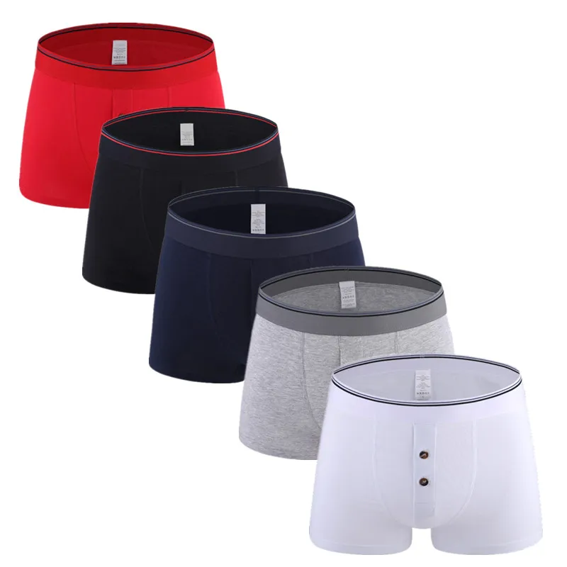 Мужские хлопковые боксеры 3 шт./лот мужское нижнее белье дышащие однотонные