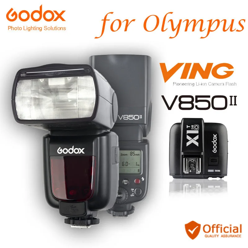 

2xGodox V850II HSS 2,4G Беспроводная X система Flash Speedlite Li-Ion + триггер передатчик для Panasonic Olympus E-M1II E-M5II